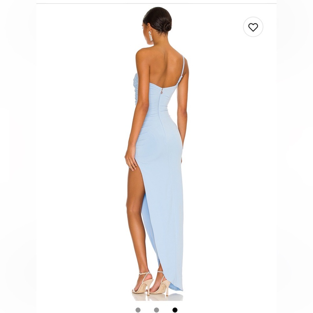 Baby blue one shoulder gown
